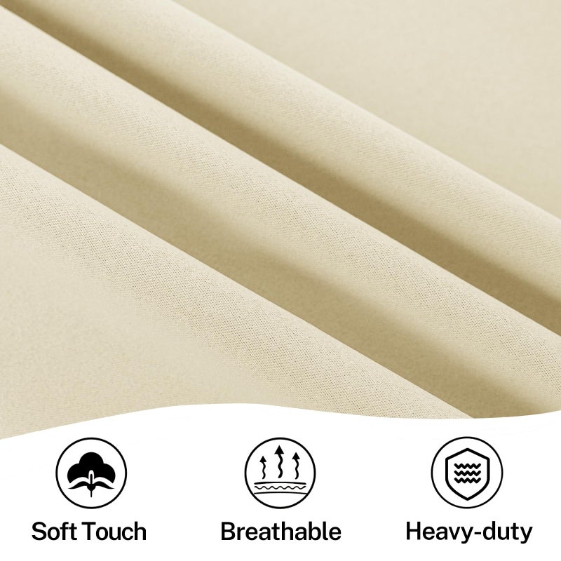 Vatge French Door Curtain Front Door Curtains for Glass Window,Sidelight Curtains for Front Door, 1 Panel, W12 x L72, Light Beige - Image 5