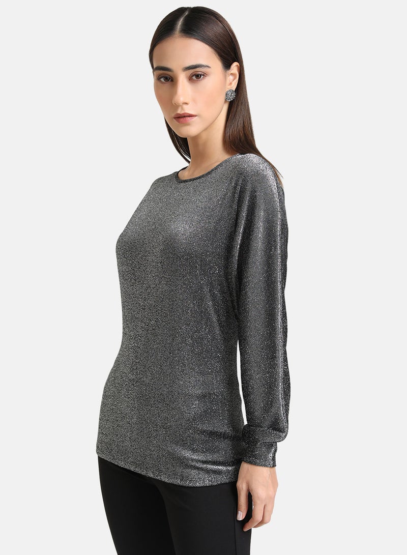 Kazo LUREX KNIT BATWING TOP  - Image 2