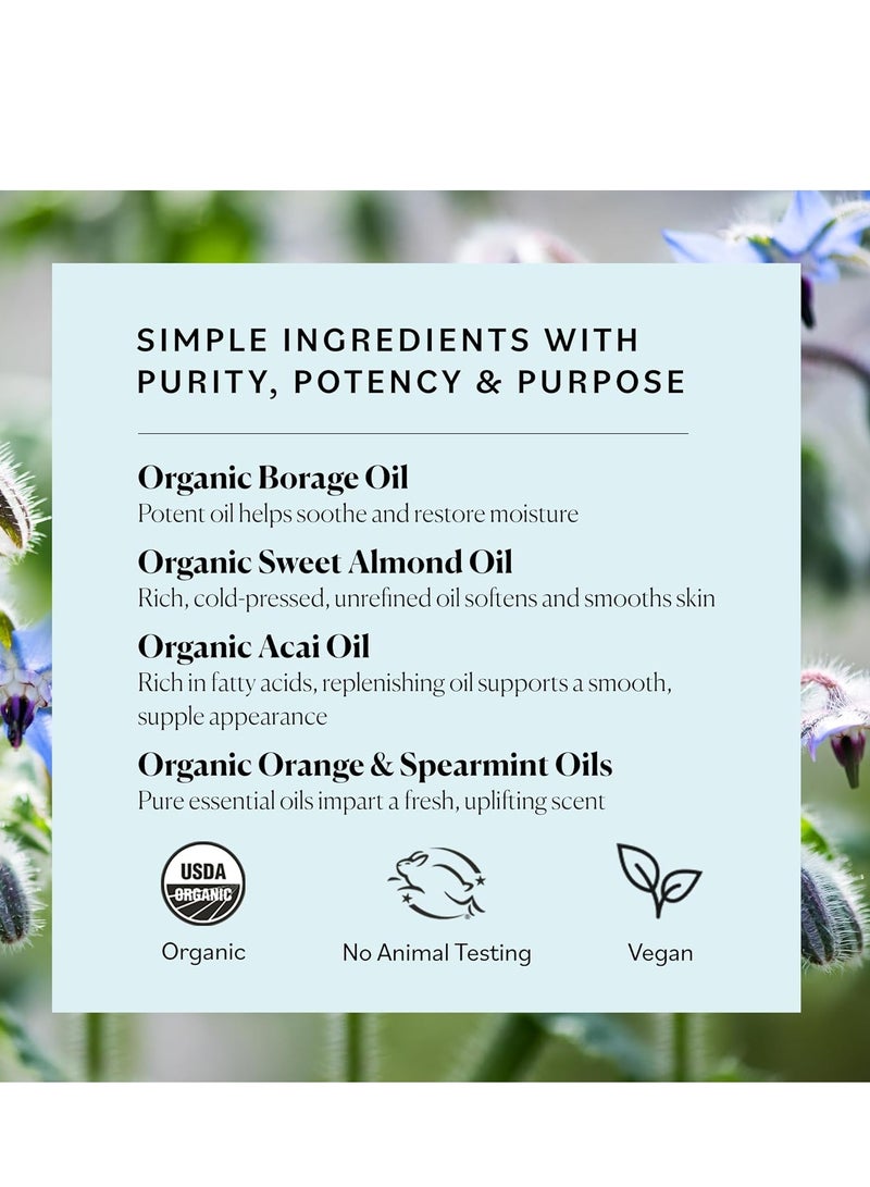 Sky Organics Sky Organics Body Oil, Extra Hydrating & Nourishing Organic Skin Care with Borage, Acai & Sweet Almond Oil, Nourishing Hydration for Softer, Smoother, Refreshing Orange & Spearmint Scent, 6 fl oz - Image 5