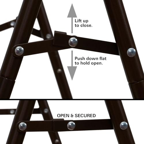 Household Essentials Valet Folding Clothes Rack, Strong Metal X-Frame, Chic Design, Great for Guest and Dressing Rooms, Portable and Easy to Use, Folds Flat, Antique Bronze - Image 5