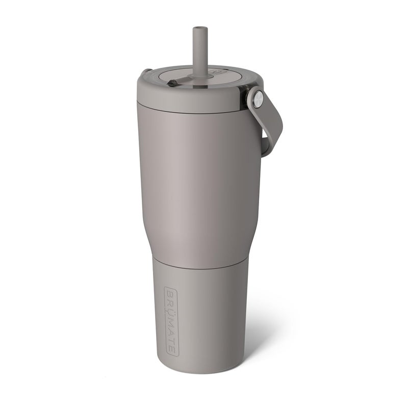 BrÃ¼Mate Resa 35oz 100% Leakproof Travel Tumbler with Handle & Straw | Flexible SoftSip Straw | Silicone Sleeve for Durability | Stainless Steel | Cup Holder & Travel Friendly Water Bottle | (Mocha) - Image 1
