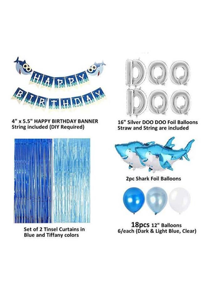 Shark Theme Birthday Party Decoration Bundle Kit - Image 4