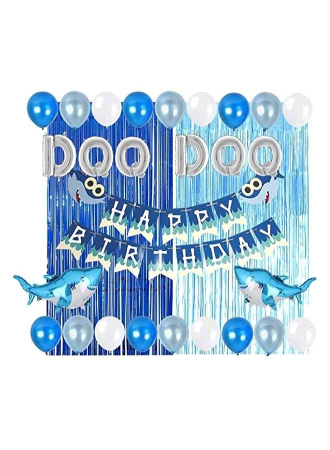 Shark Theme Birthday Party Decoration Bundle Kit - Image 1