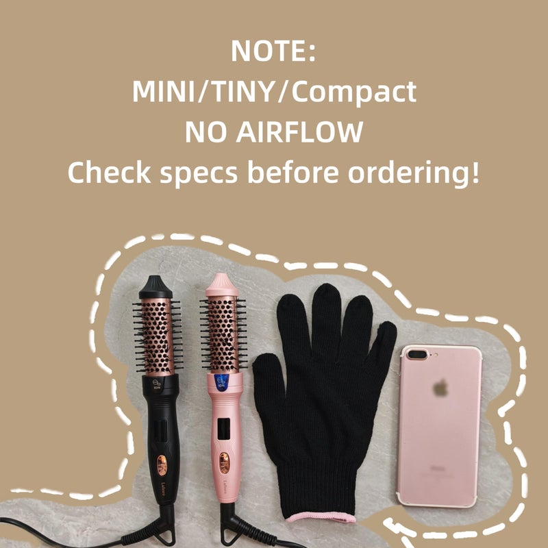 Lafesro Thermal Brush, MINI & Tiny 1 Inch Ionic Heated Round Brush for Smooth Style, Tourmaline Ceramic Cepillo para Pelo for Short to Medium Hair, Adjustable Temperature, Dual Voltage, Compact-Size - Image 2