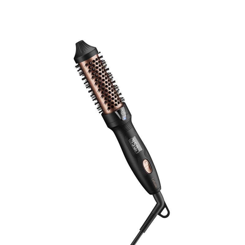 Lafesro Thermal Brush, MINI & Tiny 1 Inch Ionic Heated Round Brush for Smooth Style, Tourmaline Ceramic Cepillo para Pelo for Short to Medium Hair, Adjustable Temperature, Dual Voltage, Compact-Size - Image 1