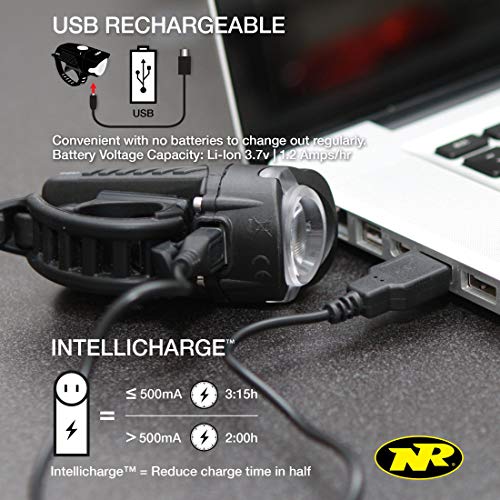 NiteRider مصباح دراجة نيترايدر سويفت 500 لومن - ضوء أمامي للدراجة قابل لإعادة الشحن عبر USB بتصميم مدمج | 5 أوضاع تصميم خفيف الوزن مقاوم للماء IP64 | تركيب سهل ورؤية جانبية للدراجات على الطرق والحصى والتنقل - Image 5