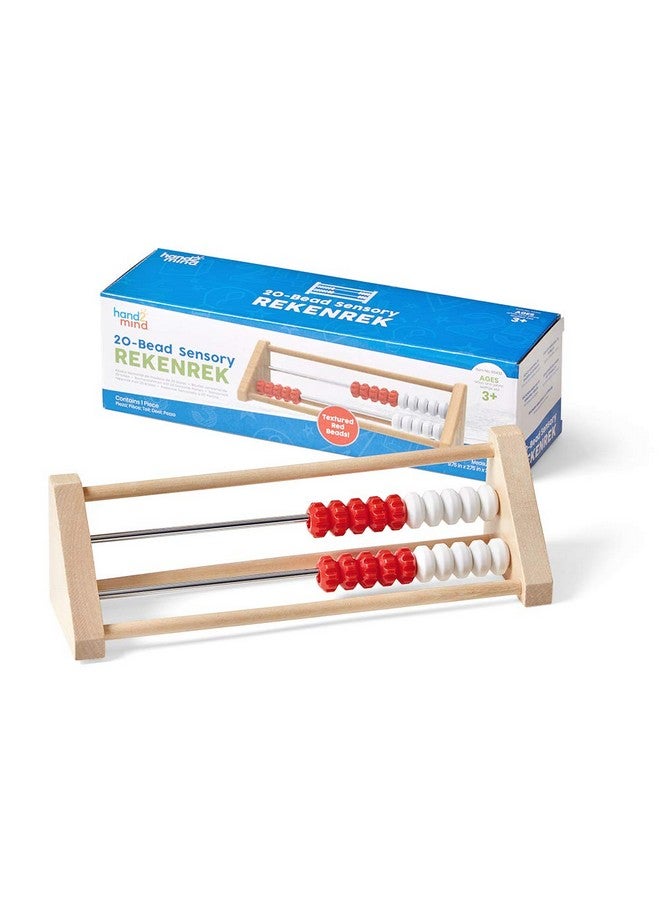 hand2mind hand2mind 20-Bead Wooden Sensory Rekenrek Abacus, Abacus for Kids Math, Wooden Counting Math Manipulatives, Bead Counters for Kids Math, Learn Counting and Numbers, Homeschool Supplies (Set of 1)  - Image 1