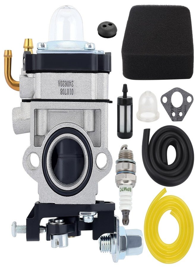 Hipa 300486 Carburetor 3004156 Air Filter for Earthquake 43cc Viper Engine E43 E43CE E43WC Auger MD43 WE43 WE43E WE43CE Edger MC43 MC43E MC43CE MC43ECE MC43RCE Tiller Cultivator Fuel Line - Image 1