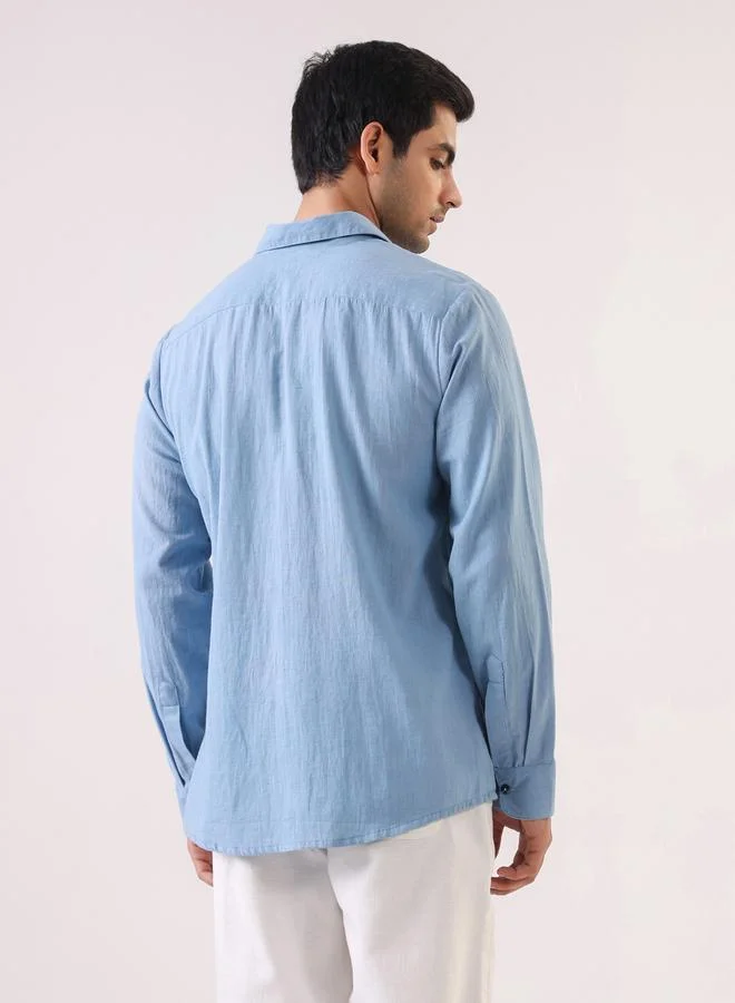 ترولوم قميص قطن بقصة مريحة للرجال