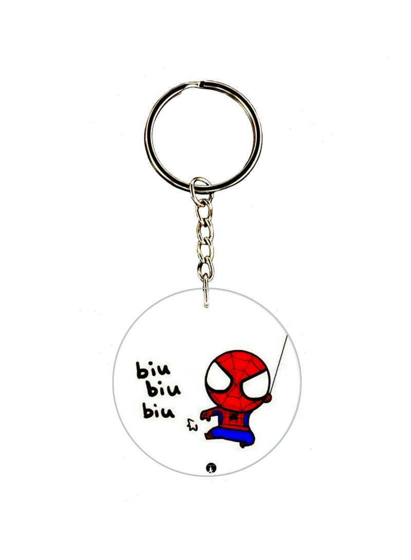 Spiderman Printed Dual Sided Keychain