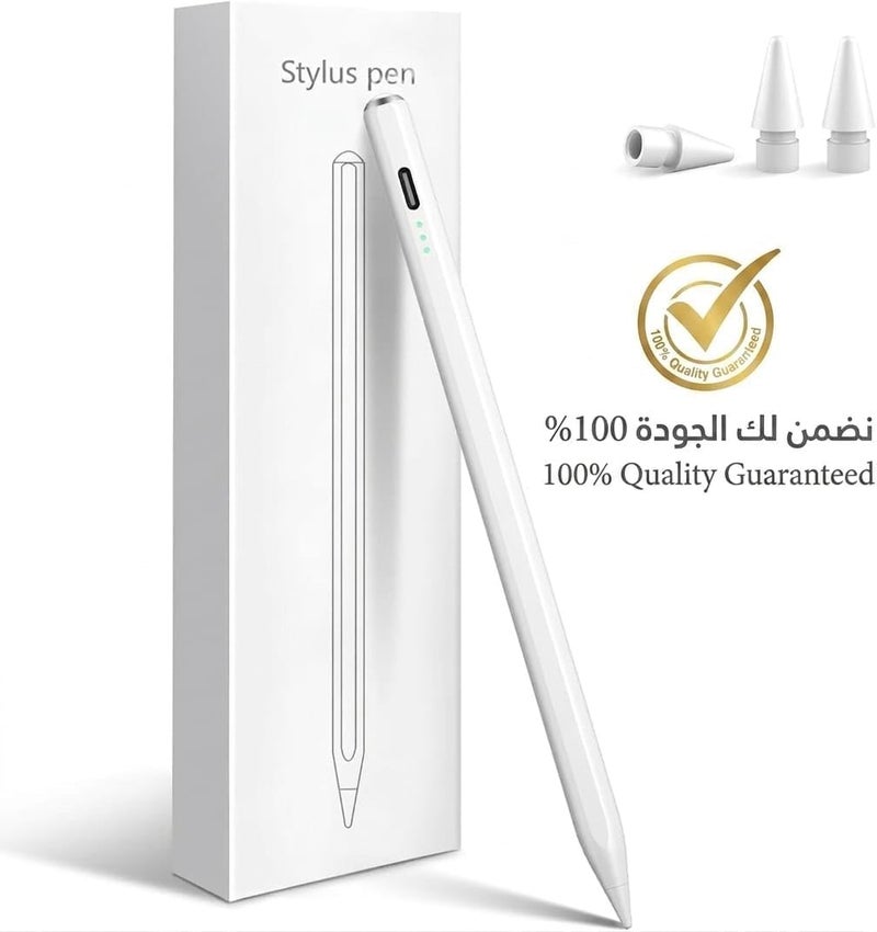 BAROX Professional iPad Pencil (2018-2026) Palm Support.Ultra Precision,Smooth,13 Minutes USB-C Fast Charge,10 Hours Battery.Touch Operation with 2 Extra Nibs,Exclusively Compatible with iPad (Not Android). - Image 2