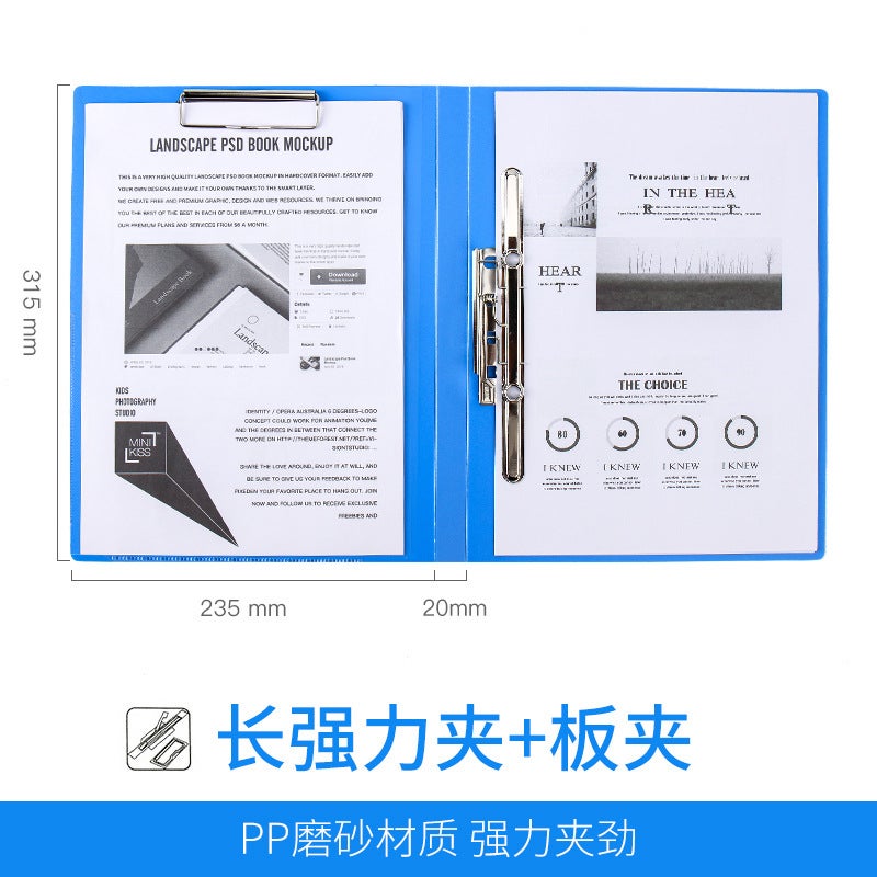 Shusheng Folder Long Clamp Strong Single And Double Clamp A4 Folder Office Classification Strong Student Single And Double Spring Clamp - Image 1