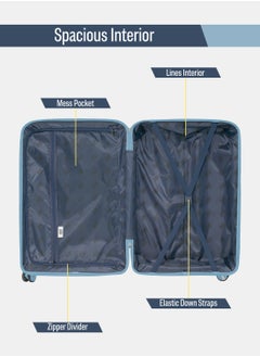 BRITISH TOURISTER 3-Piece Hardshell Polypropelene Spinner Luggage Set (Small, Medium, Large) - Champagne  - Image 5