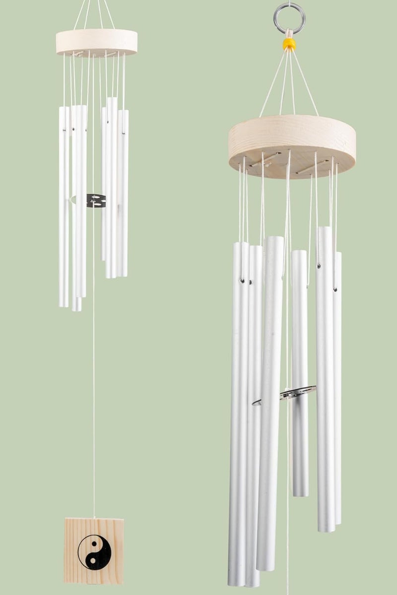 ARM nest Wind Chime | Wind Chimes for Balcony | Wind Chimes for Home Positive Energy (Silver) - Image 1