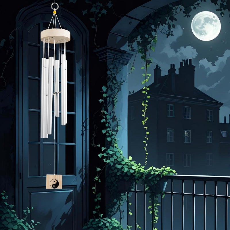 ARM nest Wind Chime | Wind Chimes for Balcony | Wind Chimes for Home Positive Energy (Silver) - Image 3