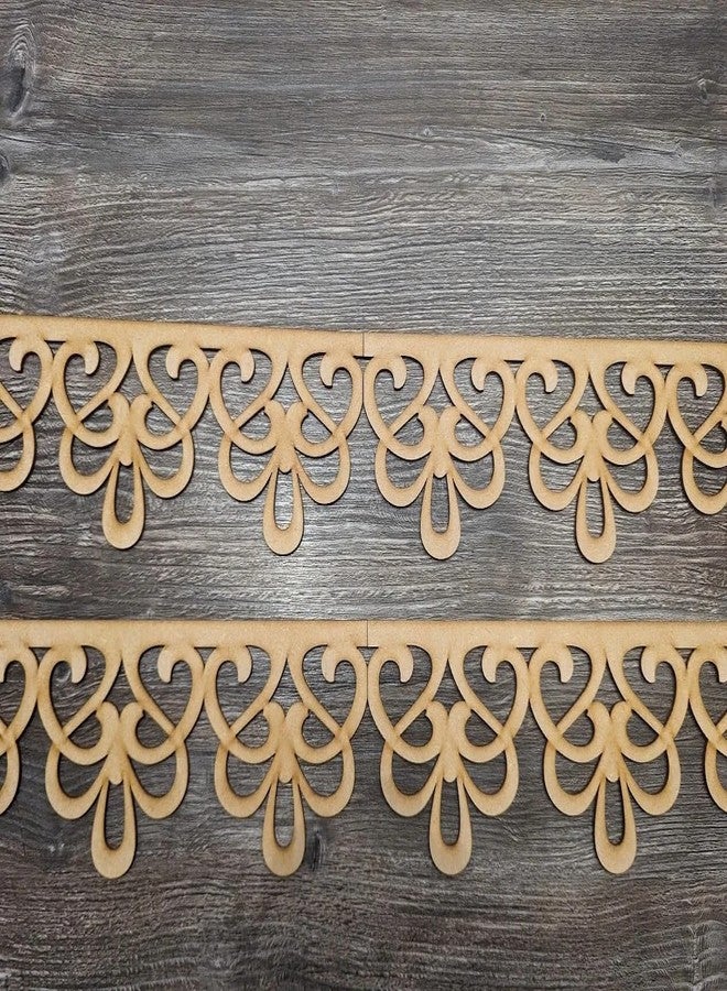 Haoser 5 Pcs MDF Decorative Wood Border Embellishments - MDF Trim for Wall Decor, Furniture, DIY Crafts, Scrapbooking, and Art Projects (12x4 Inch) - Image 3
