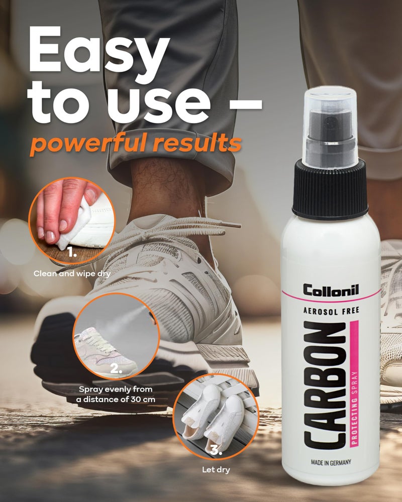 Collonil Carbon Lab Shoe Protector Spray Aerosol Free 3.38 Fl Oz - Shoe Water & Stain Repellent Spray, Sneaker Protector - High-Tech Protection For All Materials for Handbags, Backpacks & Much More - Image 4