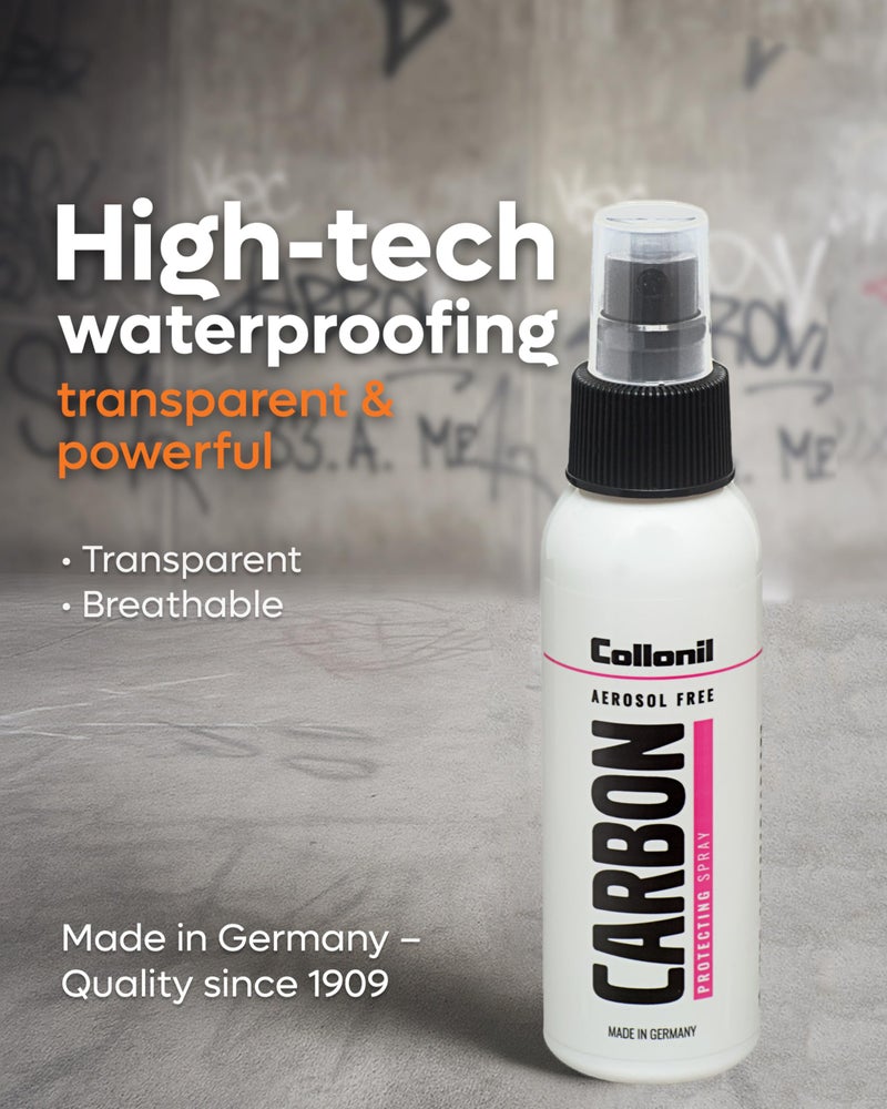 Collonil Carbon Lab Shoe Protector Spray Aerosol Free 3.38 Fl Oz - Shoe Water & Stain Repellent Spray, Sneaker Protector - High-Tech Protection For All Materials for Handbags, Backpacks & Much More - Image 1