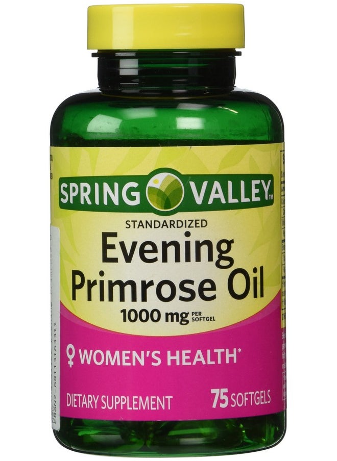 SPRING VALLEY - Evening Primrose Oil 1000 Mg 75 Softgels - Image 1