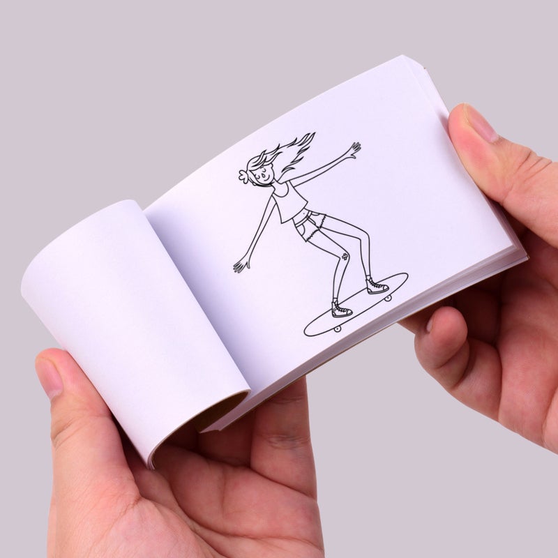 Flipbook Kit With 5 Flip Books (300 Sheets) 2 Binding Screw Sizes - Stepless Brightness Control LED Light Pad For Artists Animators Kids Students Home Art Creation - Image 5