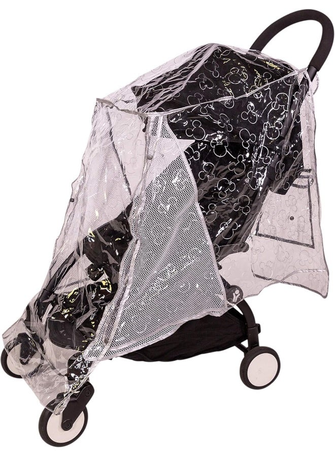 J.L. Childress Disney Baby by J.L. Childress Universal Stroller Rain Cover, Mickey Metallic Silver - Image 1
