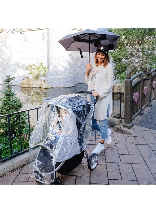 J.L. Childress Disney Baby by J.L. Childress Universal Stroller Rain Cover, Mickey Metallic Silver - Image 2