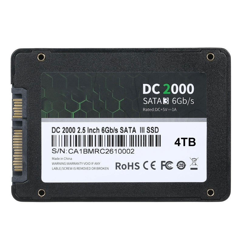 قرص أقراص ذاكرة وثيقة داخلي SSD مقاس 2.5 بوصة سعة 128 من طراز DC2000، واجهة SATA III، سرعة قراءة وكتابة سريعة لأجهزة الكمبيوتر المحمول والجهاز الحاسوبي الثابت - Image 5