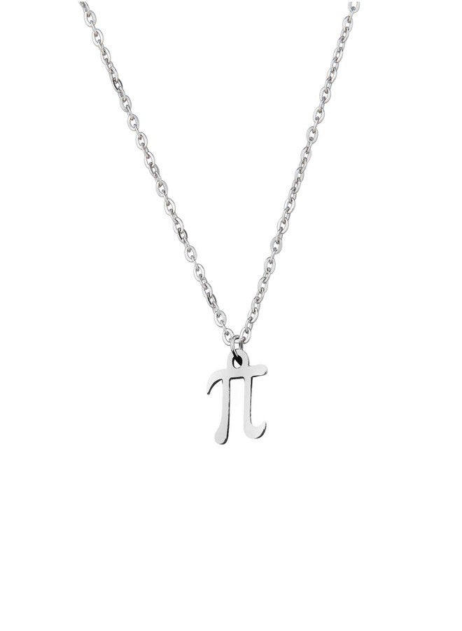 WUSUANED Pi Symbol Pendant Necklace 3.14 Math Sign Jewelry Pi Day Gift For Science Math Lover Teacher - Image 1