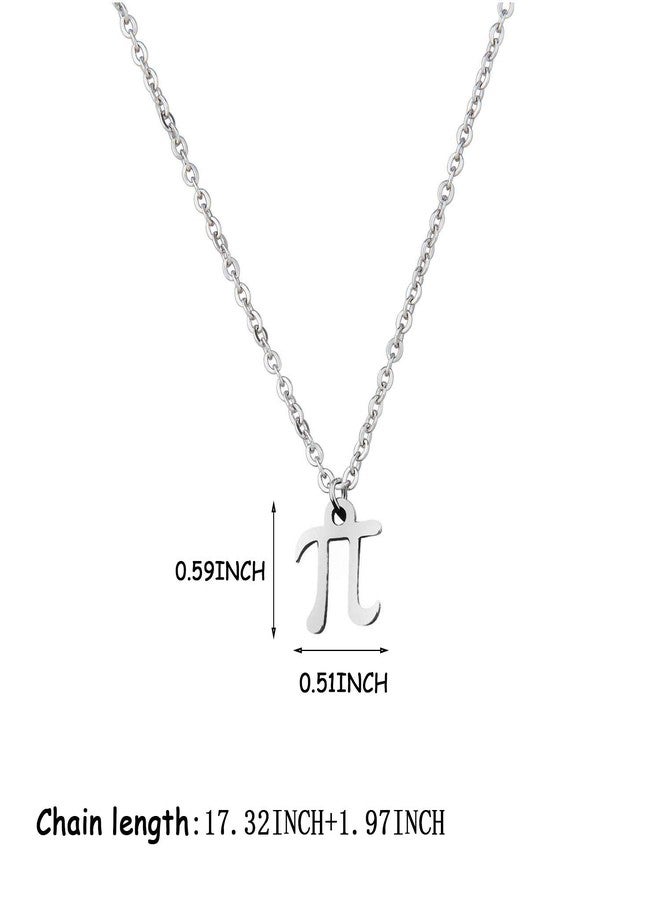 WUSUANED Pi Symbol Pendant Necklace 3.14 Math Sign Jewelry Pi Day Gift For Science Math Lover Teacher - Image 2