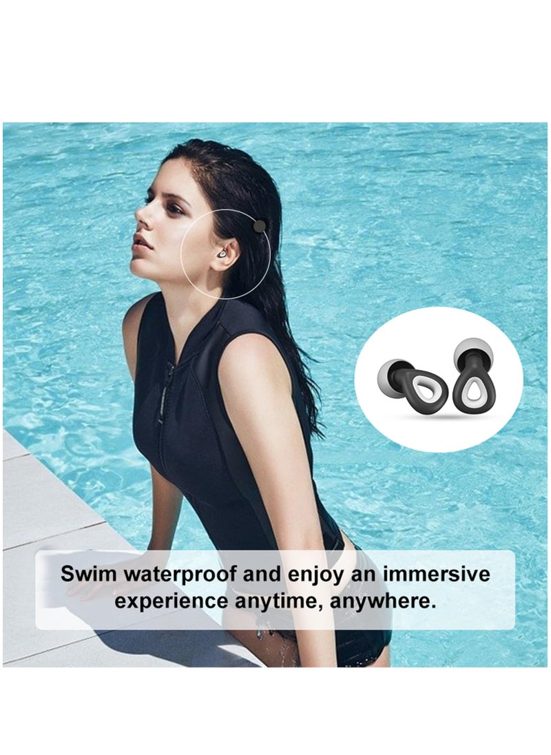 Generic - Ear Plugs for Sleeping Noise Cancelling Reduction Ear Plugs for Concert Swimming Ear Plugs Vetikin Reusable Soft Silicone Ear Plugs for Kids Adults 6 Ear Tips in S/M/L Hearing Protection (Black) - Image 1