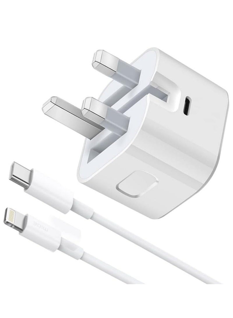 MUNTAQI 20W Type C Fast Charger Adapter With PD Cable iPhone  13 PRO MAX - Image 2