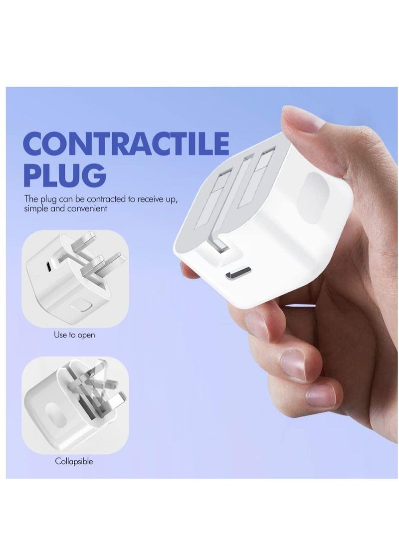 MUNTAQI 20W Type C Fast Charger Adapter With PD Cable iPhone  13 PRO MAX - Image 3