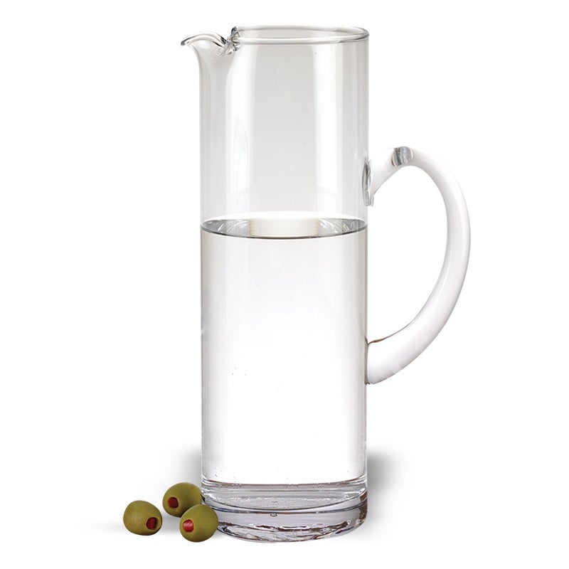 Badash Celebrate Crystal Glass Pitcher  54 oz MouthBlown Classic Martini CylinderShaped PitcherCarafe for Water Juice Iced Tea  More  Fine Quality LeadFree Crystal
