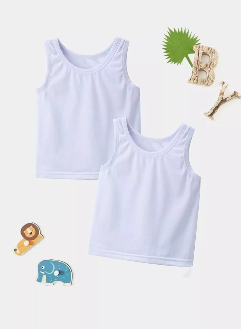 Toddler Boys 2pcs Solid Sleep Tank Top - Image 1