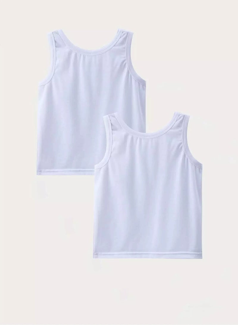 Toddler Boys 2pcs Solid Sleep Tank Top - Image 2