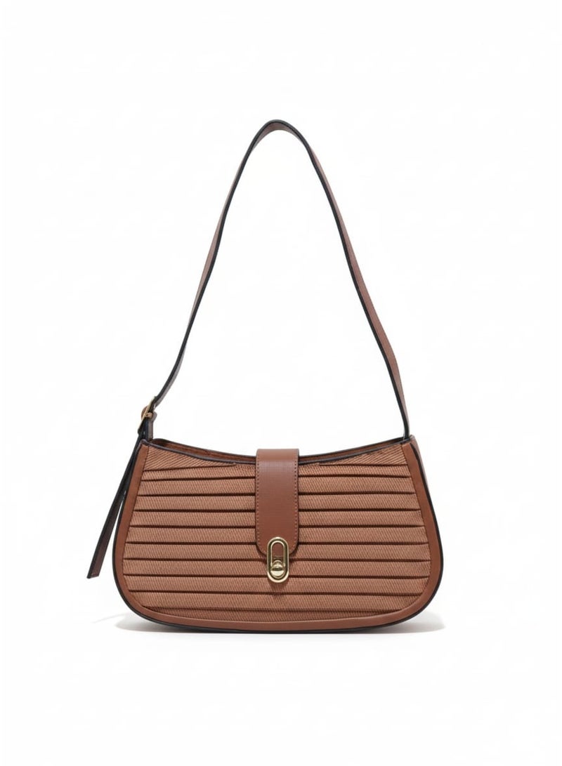 Jeans leather crossbody bag, shoulder bag with a connected strap and modern design. - Image 2