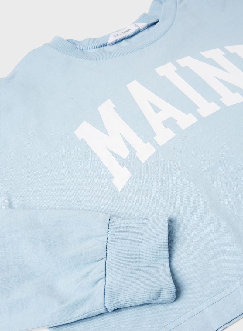 MANGO Youth Slogan Long Sleeve Sweatshirt  - Image 3