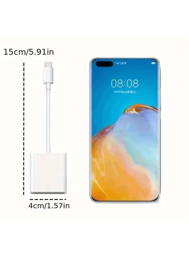 For Iphone High Speed Lightning To Sd Tf Card Reader Adapter Otg Flash Drive Compatible With Multiple Mobile Phones And Laptops 1 Pack - Image 3