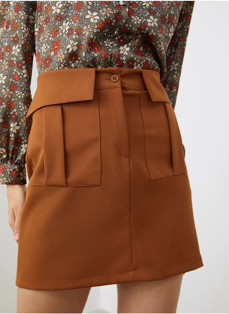 trendyol Pocket Detail Mini Skirt
