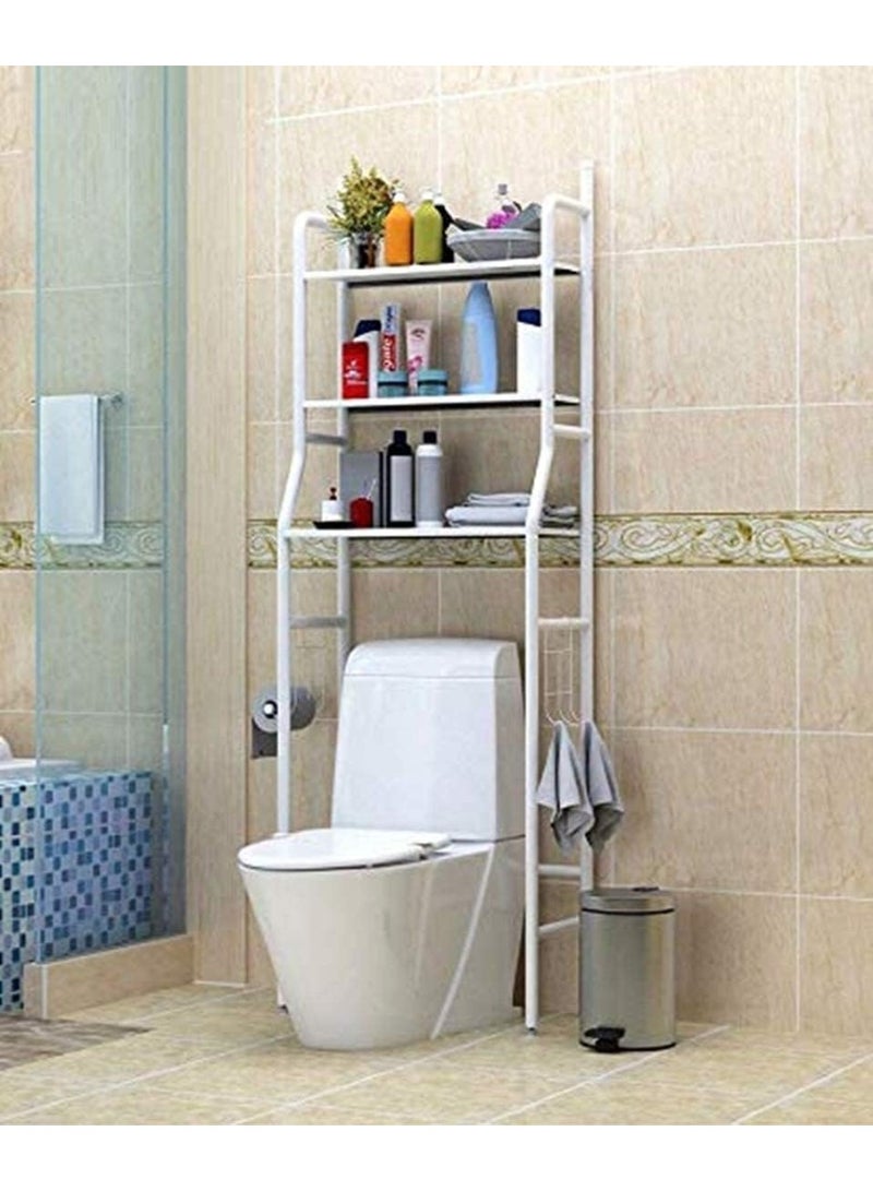 Generic Over Toilet Bathroom Storage Rack Multi-Tier Bathroom Organizer Shelf – Space Saving Toilet Storage Stand for Towels & Toiletries – Modern Design - Image 1