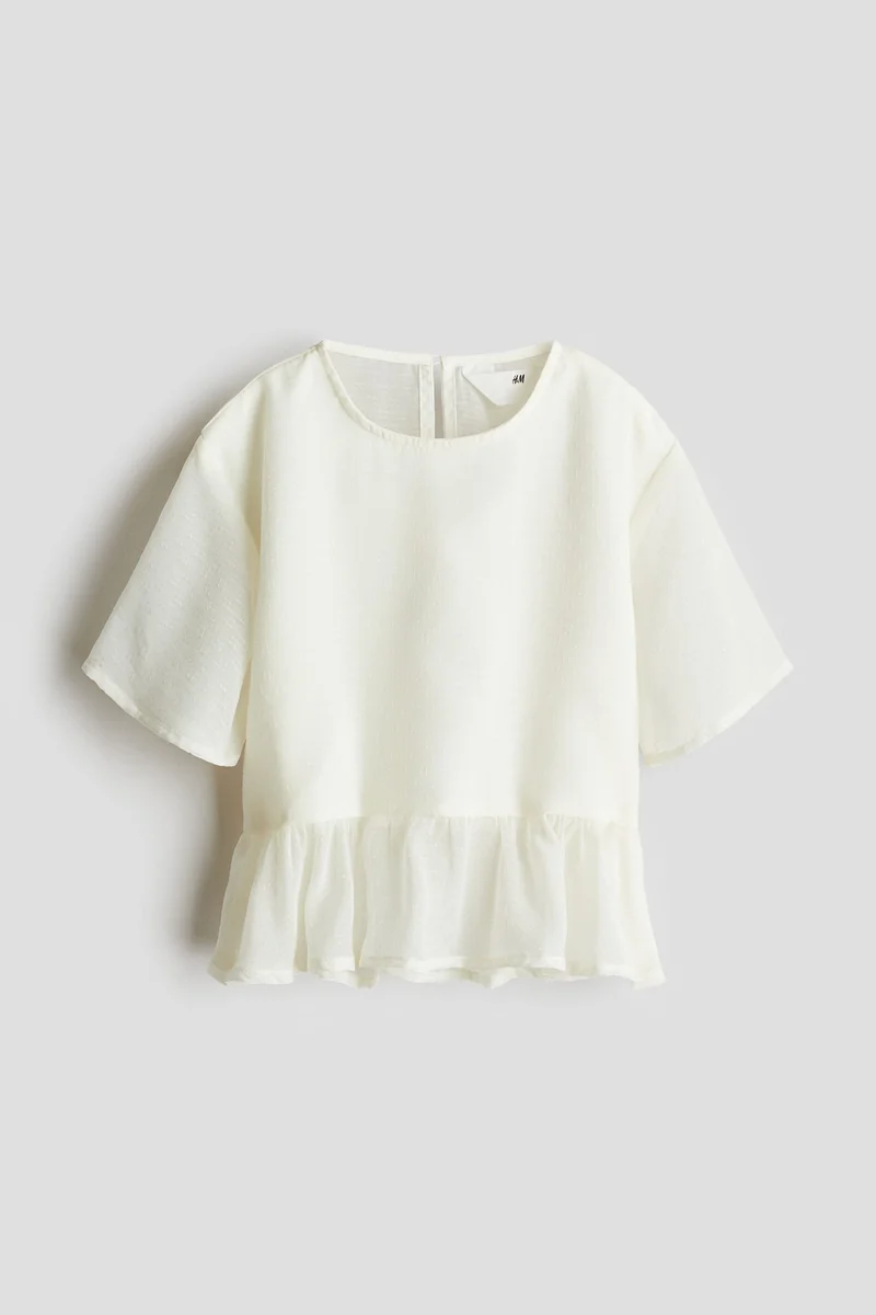 H&M Chiffon peplum top