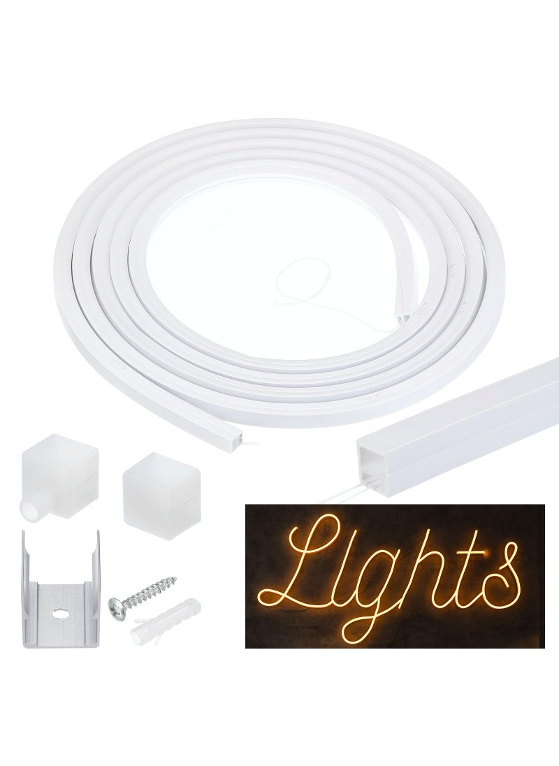 PATIKIL PATIKIL LED Diffuser Channel, 16.5ft/5Meter 10mm LED Silicone Channel System with Cover, End Caps for LED Strip Light Installations Light Strips Channel  - Image 1