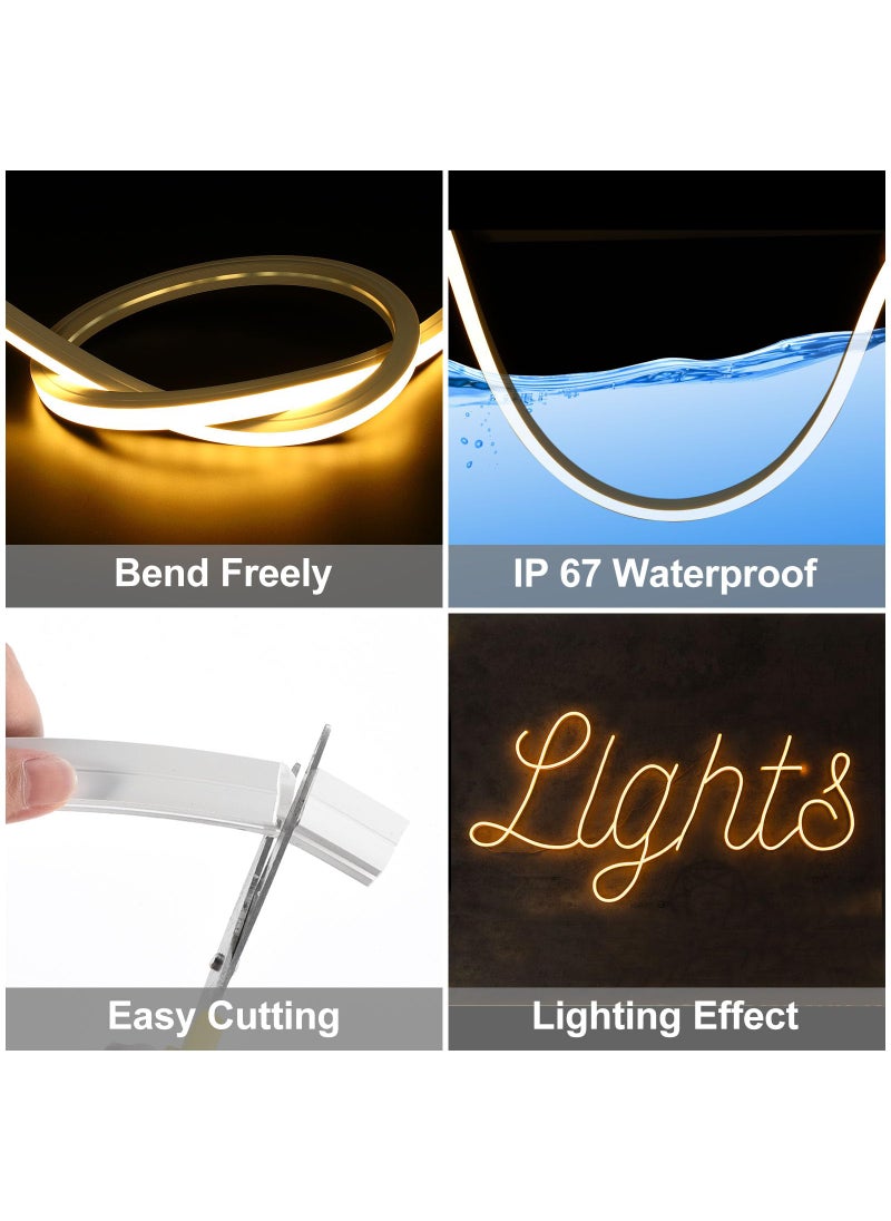 PATIKIL PATIKIL LED Diffuser Channel, 16.5ft/5Meter 10mm LED Silicone Channel System with Cover, End Caps for LED Strip Light Installations Light Strips Channel  - Image 4