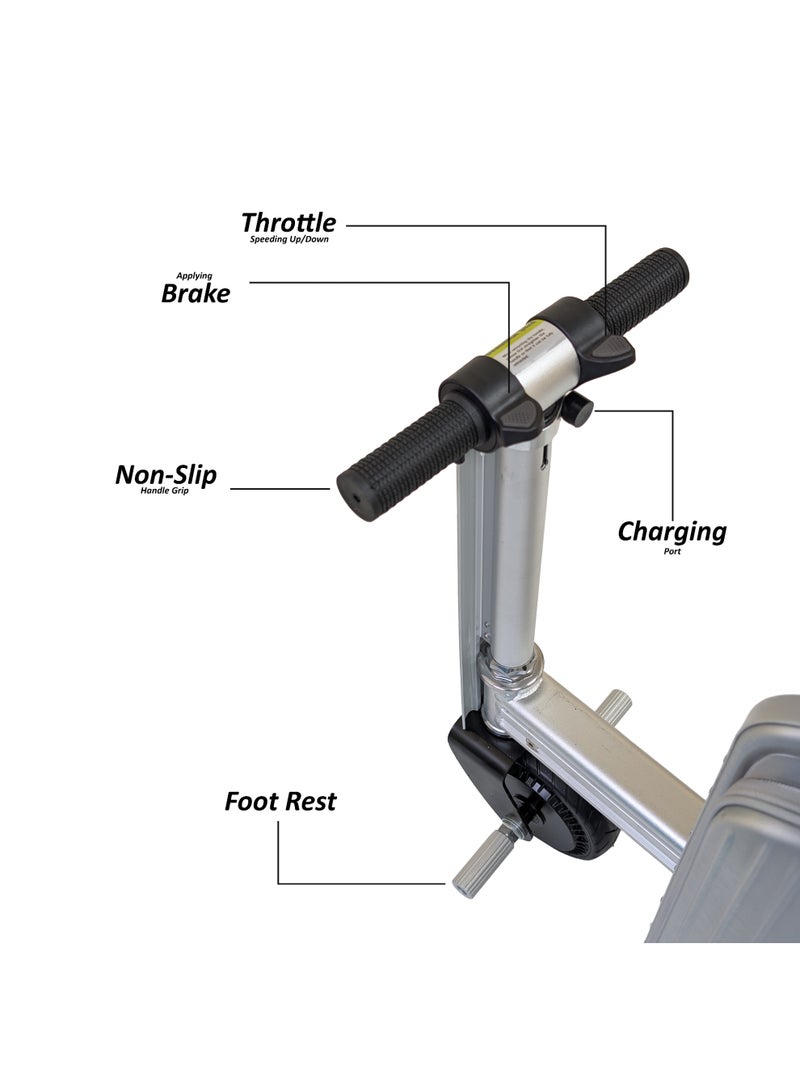MYTOYS Luggage 20-Inch Rideable Suitcase, Electric Scooter Luggage Carry On Luggage with Removable Battery, TSA Lock,Load 110Kg Smart Riding Suitcase - Image 3