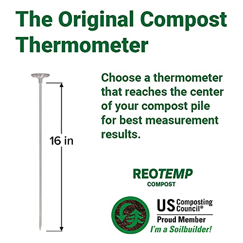 Reotemp 16 Inch Fahrenheit Backyard Compost Thermometer with Digital Composting Guide - Image 2