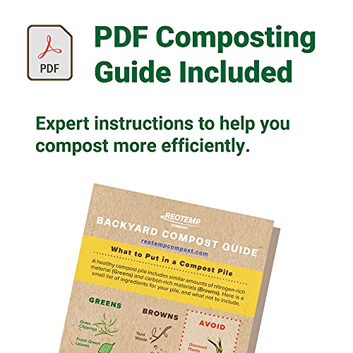 Reotemp 16 Inch Fahrenheit Backyard Compost Thermometer with Digital Composting Guide - Image 4