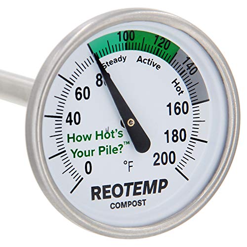 Reotemp 16 Inch Fahrenheit Backyard Compost Thermometer with Digital Composting Guide - Image 1