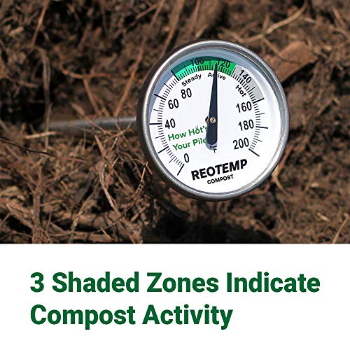 Reotemp 16 Inch Fahrenheit Backyard Compost Thermometer with Digital Composting Guide - Image 3