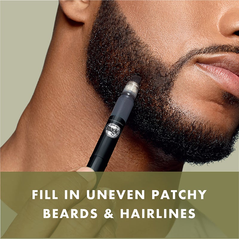 SoftSheen-Carson Magic Grooming Beard Filler Pencil Brush for Men, Waterproof, Fill in Patchy Beard & Cover Greys, Natural Black Shade, Black, 0.05 Fl Oz - Image 4