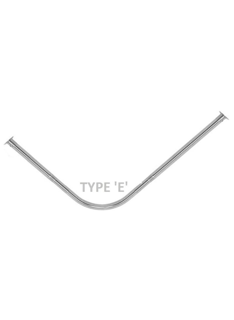 Rubik Shower Curtain Rod L Shape (60-80cm & 80-120cm) Tension Rod Adjustable Extendable Ends No Drill Adhesive Based Holders (Type E) - Image 1
